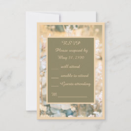 pastel wildflower weide bruiloft RSVP kaartje