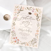 Pastel Wildflowers Afstudeerfeest Kaart