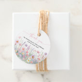 Pastel Wildflowers Baby shower Bedankjes Labels (In situ)