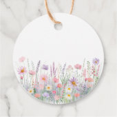 Pastel Wildflowers Baby shower Bedankjes Labels (Achterkant)