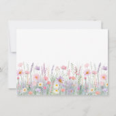 Pastel Wildflowers Baby shower Bedankkaart (Achterkant)