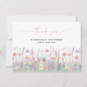 Pastel Wildflowers Baby shower Bedankkaart (Voorkant)