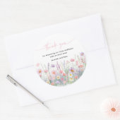 Pastel Wildflowers Baby shower Ronde Sticker (Envelop)