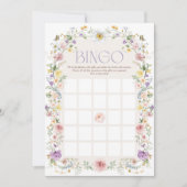 Pastel Wildflowers Bingo Vrijgezellenfeest Game Ka Kaart (Voorkant)