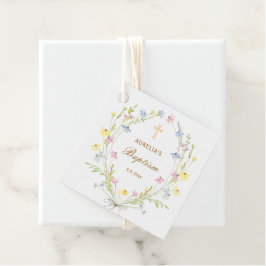 Pastel Wildflowers doop Bedankjes Labels