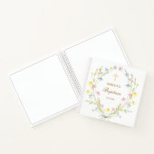 Pastel Wildflowers Doop gastenboek Notitieboek (Binnen)