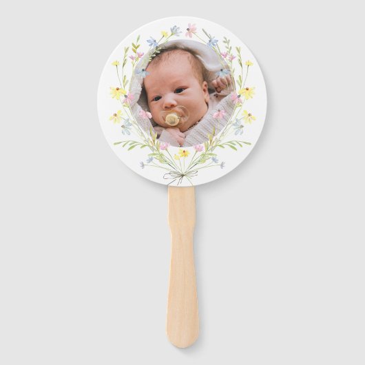 Pastel Wildflowers doop Handwaaier (Voorkant)