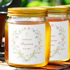 Pastel Wildflowers doop Likeurfles Etiket