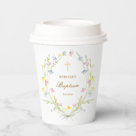 Pastel Wildflowers doop Papieren Bekers