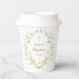 Pastel Wildflowers doop Papieren Bekers