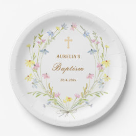 Pastel Wildflowers doop Papieren Bordje