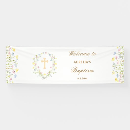 Pastel Wildflowers doop Spandoek (Horizontaal)