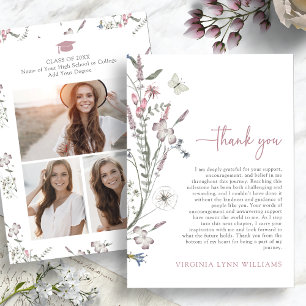 Pastel Wildflowers Foto Bedankkaart