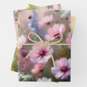 Pastel Wildflowers Impressionist Decoupage Inpakpapier Vel (In situ)