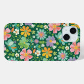Pastel Wildflowers In Pink Purple Orange And Green Case-Mate iPhone Case (Achterkant (horizontaal))