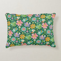 Pastel Wildflowers in roze Paarse Sinaasappel en g