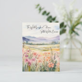 Pastel Wildflowers Laugh in Flowers Waterverf Feestdagenkaart (Staand voorkant)