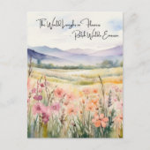 Pastel Wildflowers Laugh in Flowers Waterverf Feestdagenkaart (Voorkant)