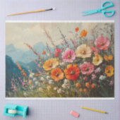 Pastel Wildflowers Olieverf Decoupage Tissuepapier (Craft)