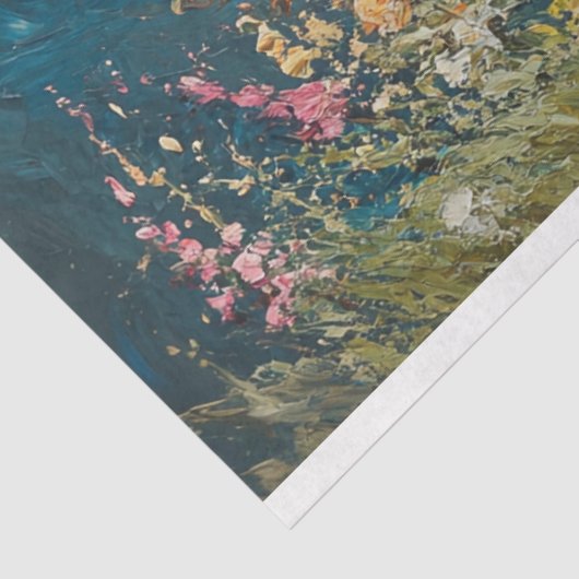 Pastel Wildflowers Olieverf Decoupage Tissuepapier (Detail)