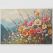 Pastel Wildflowers Olieverf Decoupage Tissuepapier (Voorkant)