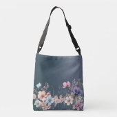 Pastel Wildflowers Spring Personalize Gradient Crossbody Tas (Achterkant)