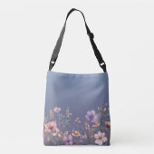 Pastel Wildflowers Spring Personalize Gradient Crossbody Tas (Achterkant)