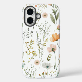 Pastel Wilflowers iPhone 16 Hoesje