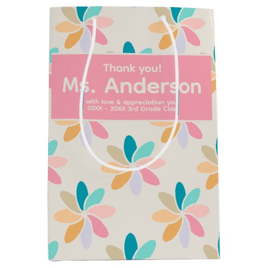 Pastel Windmolen Medium Cadeauzakje (Voorkant)