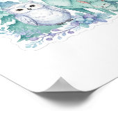 Pastel Winter Bos Nursery Kunstprint Poster (Hoek)