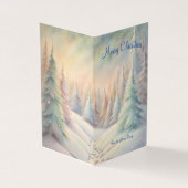 Pastel Winter Impressies:  minimalistisch Kaart (Buitenkant)