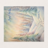 Pastel Winter Impressies:  minimalistisch Kaart (Buitenkant ongevouwen)