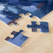 Pastel Winter Mountain Watercolor Landscape Legpuzzel (Zijkant)