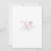 Pastel Winter Onederland Eerste Verjaardagsfeest Kaart (Achterkant)