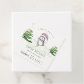 Pastel Winter Penguin Kinder elke zondag Bedankjes Labels (In situ)