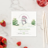 Pastel Winter Penguin Kinder elke zondag Servet (Insitu)