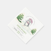 Pastel Winter Penguin Kinder elke zondag Servet (Hoek)