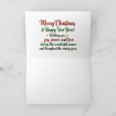 Pastel Winter Village Scene with Soft Snowfall Chr Feestdagen Kaart (Binnen)