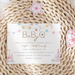 Pastel Winter Wonderland Baby-Q BBQ Baby shower Kaart<br><div class="desc">Dit Pastel Winter Wonderland Baby-Q BBQ Baby shower Invitation design is een schattig pastelsuikerpruimensprookje, met een strakke minimalistische witte achtergrond voor zwarte en goudbruine tekst met handgeschreven schrift, waardoor een eenvoudige en neutrale moderne stijl ontstaat. Dit klassieke arrangement is zoet verfraaid met vrolijke feestelijke slingers van kerstversieringen en -kousen, snoepstokken,...</div>