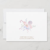 Pastel Winter Wonderland Baby-Q BBQ Baby shower Kaart (Achterkant)