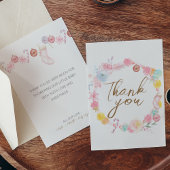 Pastel Winter Wonderland Baby shower Bedankkaart