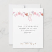 Pastel Winter Wonderland Baby shower Bedankkaart (Achterkant)