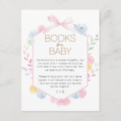 Pastel Winter Wonderland Baby shower boek voor Bab Informatiekaartje (Voorkant)
