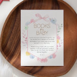 Pastel Winter Wonderland Baby shower boek voor Bab Informatiekaartje<br><div class="desc">Dit Pastel Winter Wonderland Baby shower Book For Baby Enclosure Kaart design is een schattig pastelsuiker pruim sprookje, met een strakke minimalistische witte achtergrond voor zwarte en goudbruine tekst met handgeschreven script, waardoor een eenvoudige en neutrale moderne stijl ontstaat. Dit klassieke arrangement is zoet verfraaid met vrolijke feestelijke slingers van...</div>