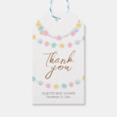 Pastel Winter Wonderland Baby shower Dank u Cadeaulabel (Voorkant)