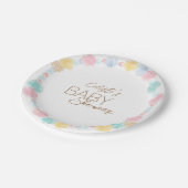 Pastel Winter Wonderland Baby shower Papieren Bordje (Gekanteld)