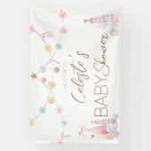 Pastel Winter Wonderland Baby shower Welkom Spandoek (Verticaal)
