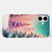 Pastel Winter Wonderland met besneeuwde bomen Case-Mate iPhone Case (Achterkant (horizontaal))