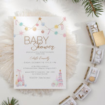 Pastel Winter Wonderland Neutraal Baby shower