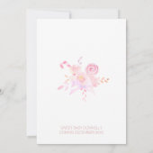 Pastel Winter Wonderland Oh Baby Meisje Douche Kaart (Achterkant)